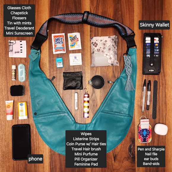 Blue Fringe Crossbody Bag with Bohemian Flair - Picture 4 of 9